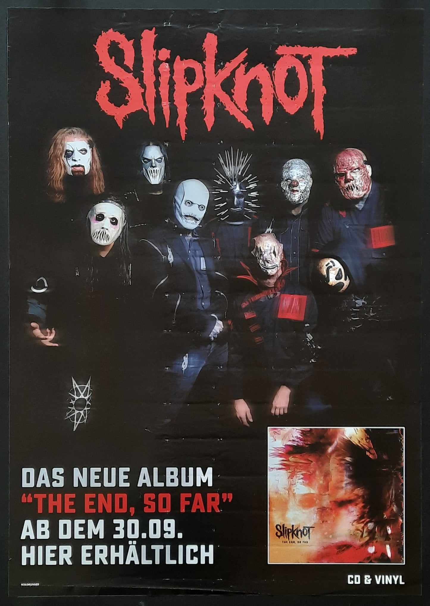 SLIPKNOT 2022 Original Promotion Poster - Album THE END, SO FAR