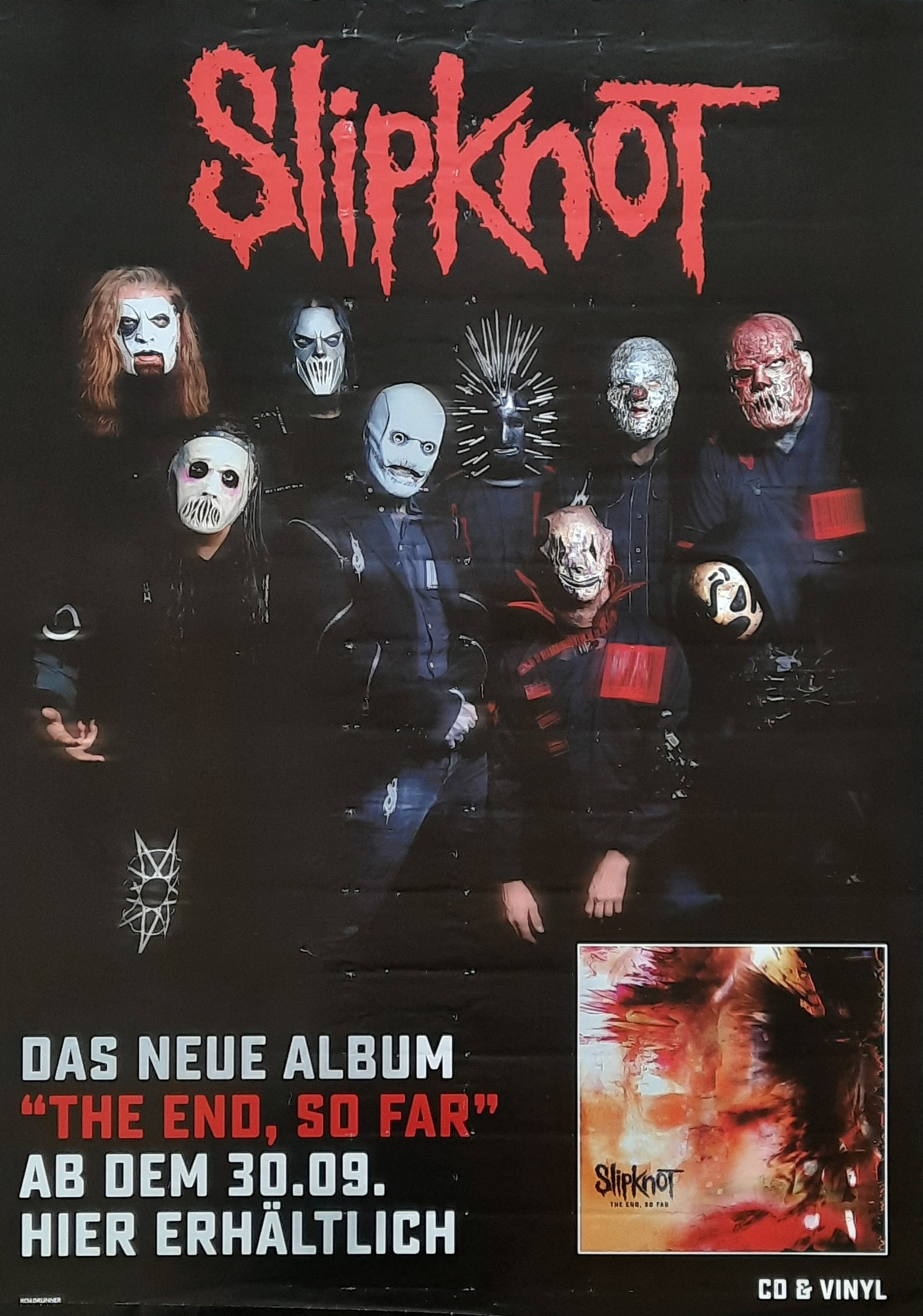 SLIPKNOT 2022 Original Promotion Poster - Album THE END, SO FAR