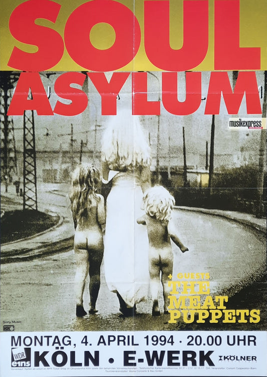 SOUL ASYLUM Original Concert Poster April 4, 1994 Köln Germany 1