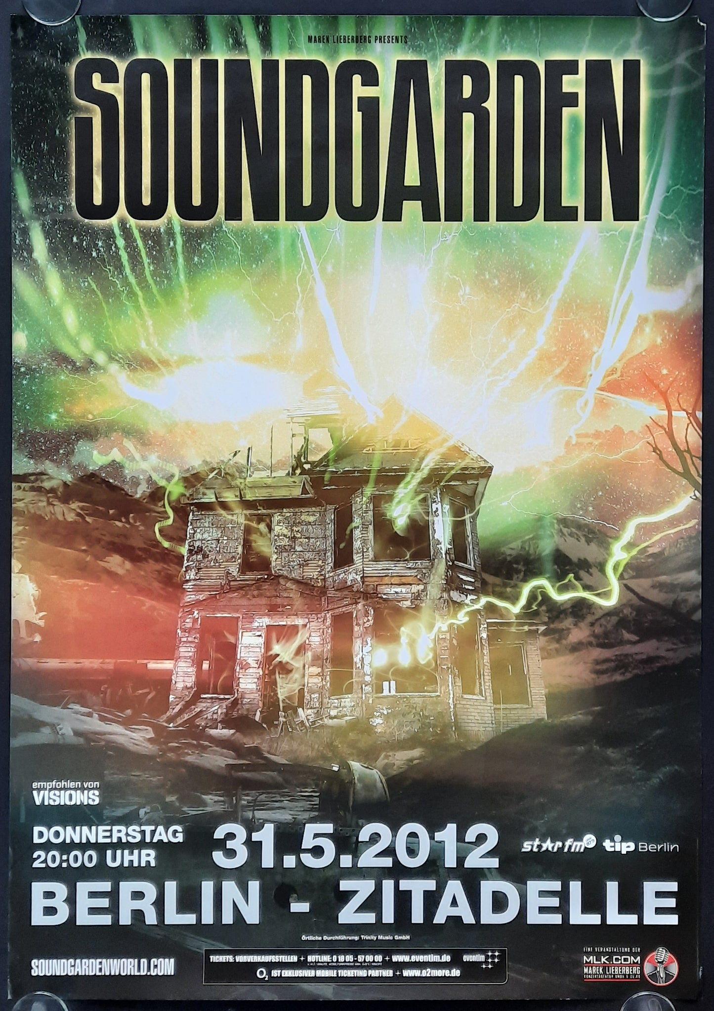 SOUNDGARDEN Original Concert Poster May 5, 2012 Berlin Germany