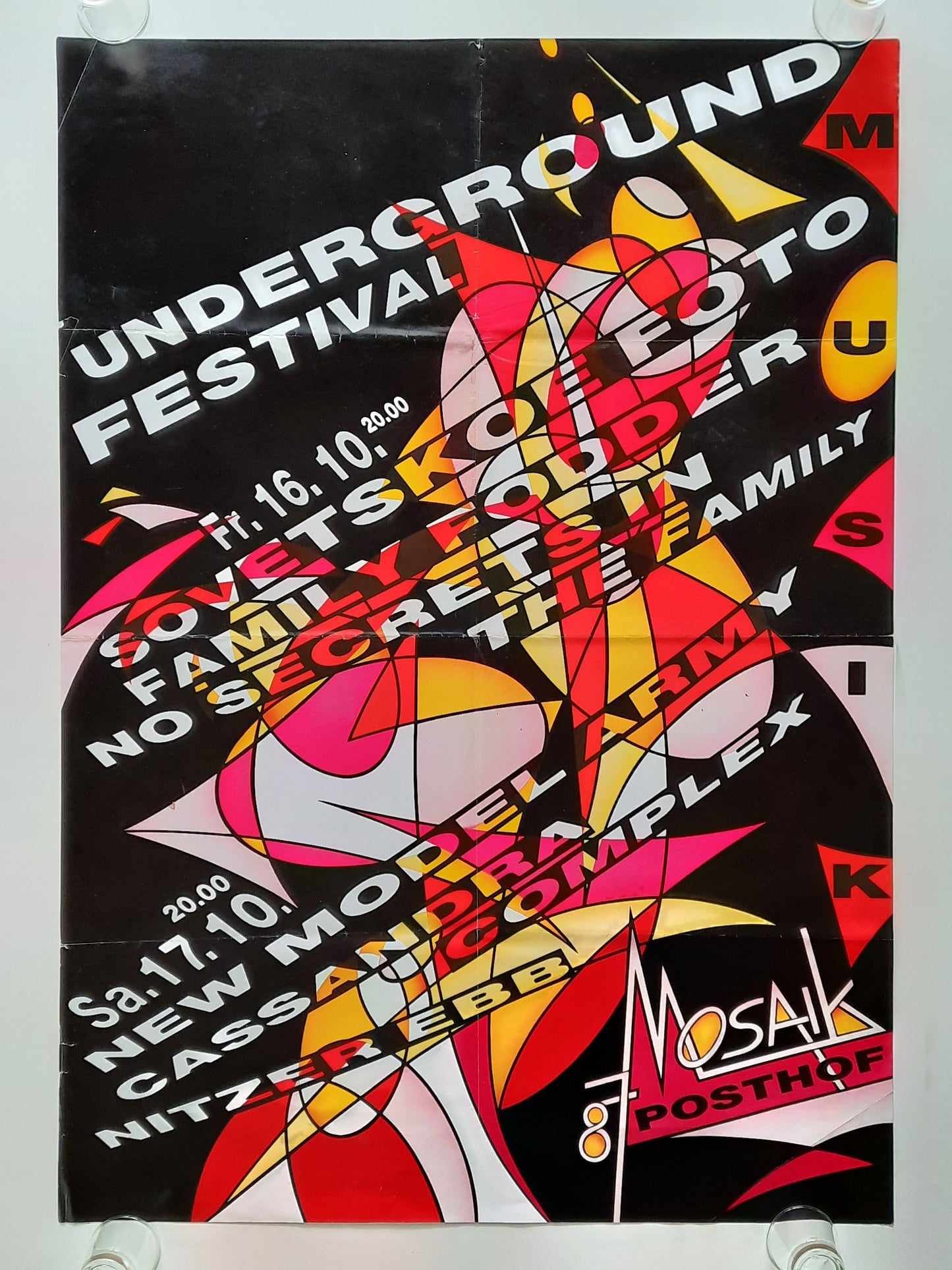 SOVIETSKO FOTO Original Concert Poster "Underground Festival" 1990 Linz Austria 2