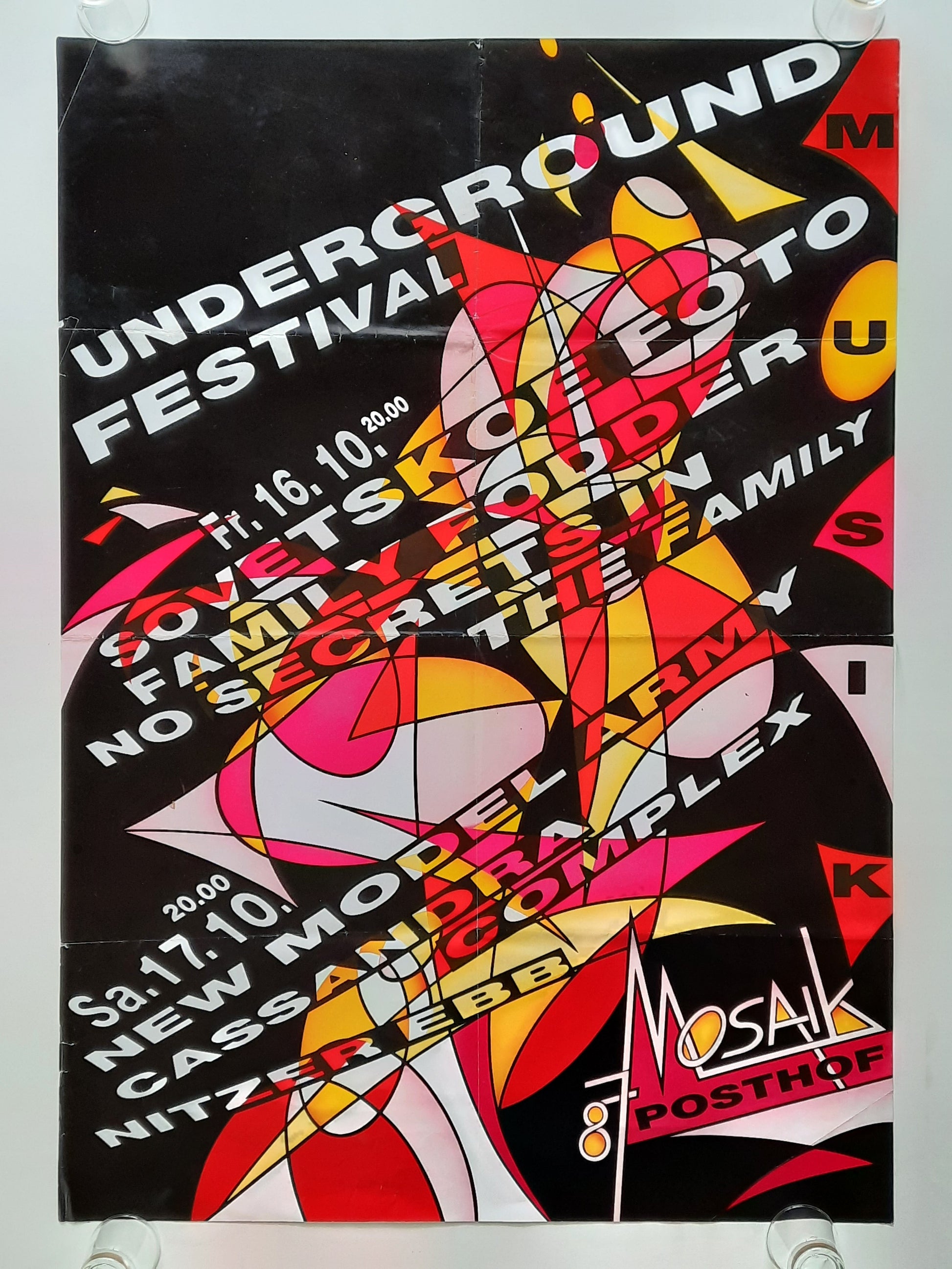 SOVIETSKO FOTO Original Concert Poster "Underground Festival" 1990 Linz Austria 2