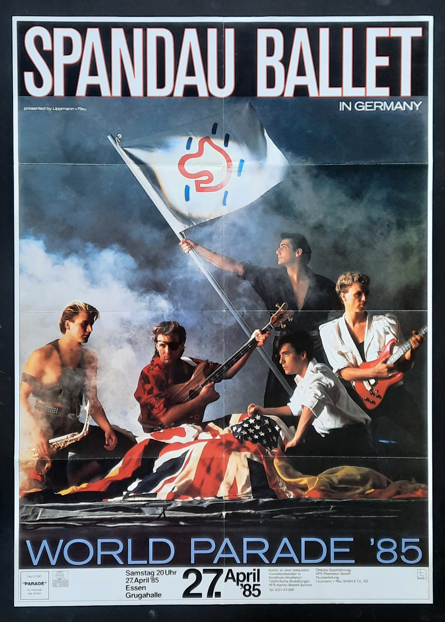 SPANDAU BALET Original Concert Poster April 27, 1985 Essen Germany