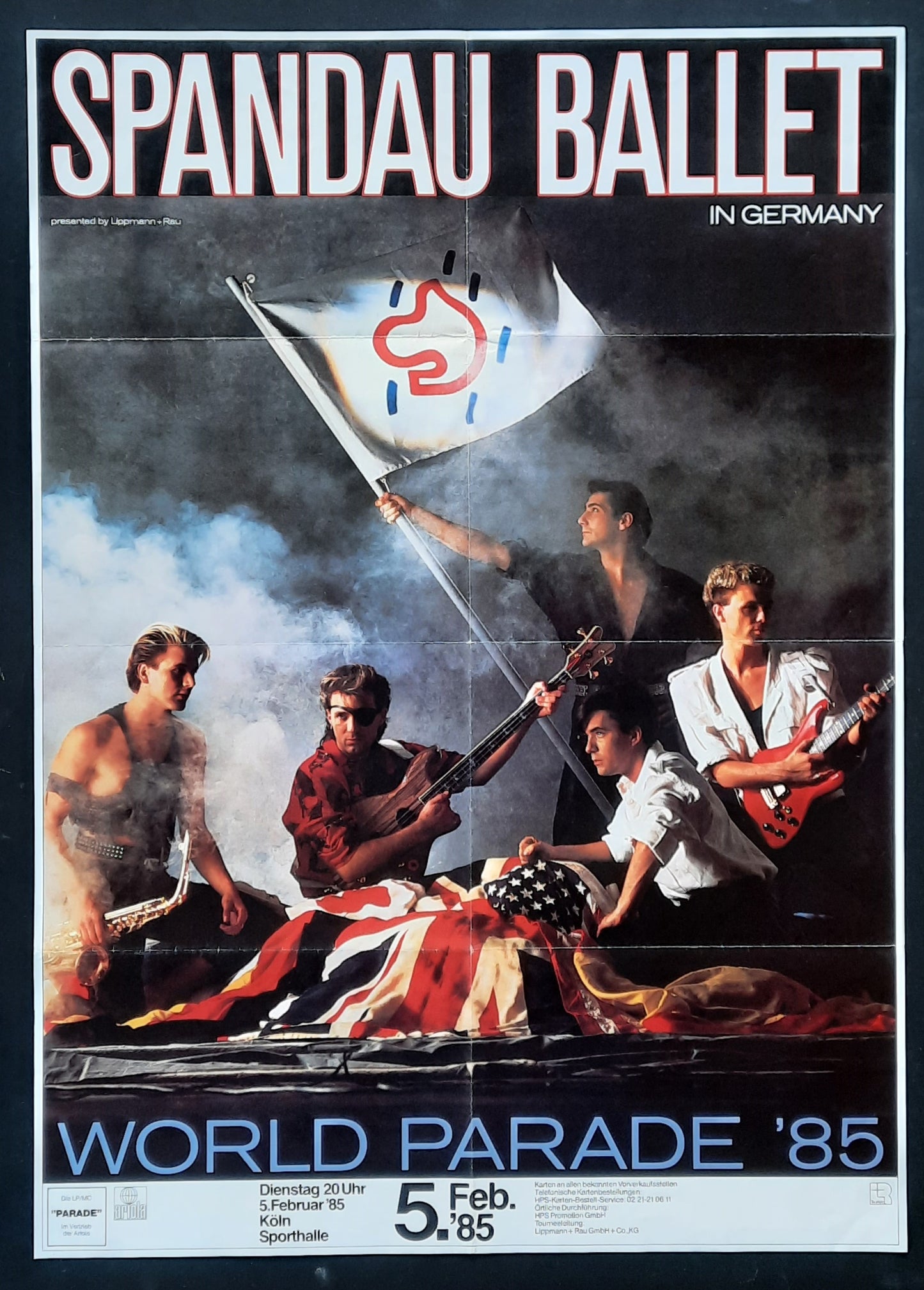 SPANDAU BALET Original Concert Poster February 5,  1985 Köln Germany