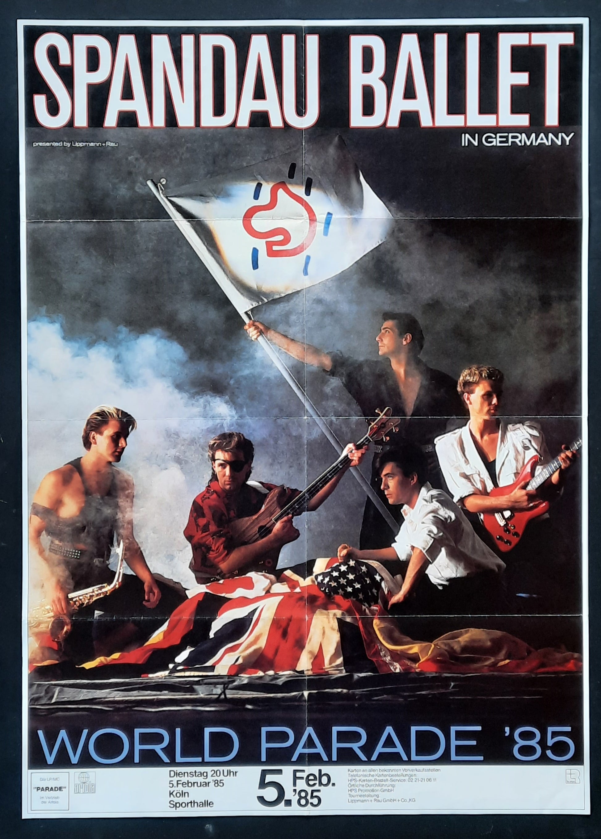 SPANDAU BALET Original Concert Poster February 5,  1985 Köln Germany