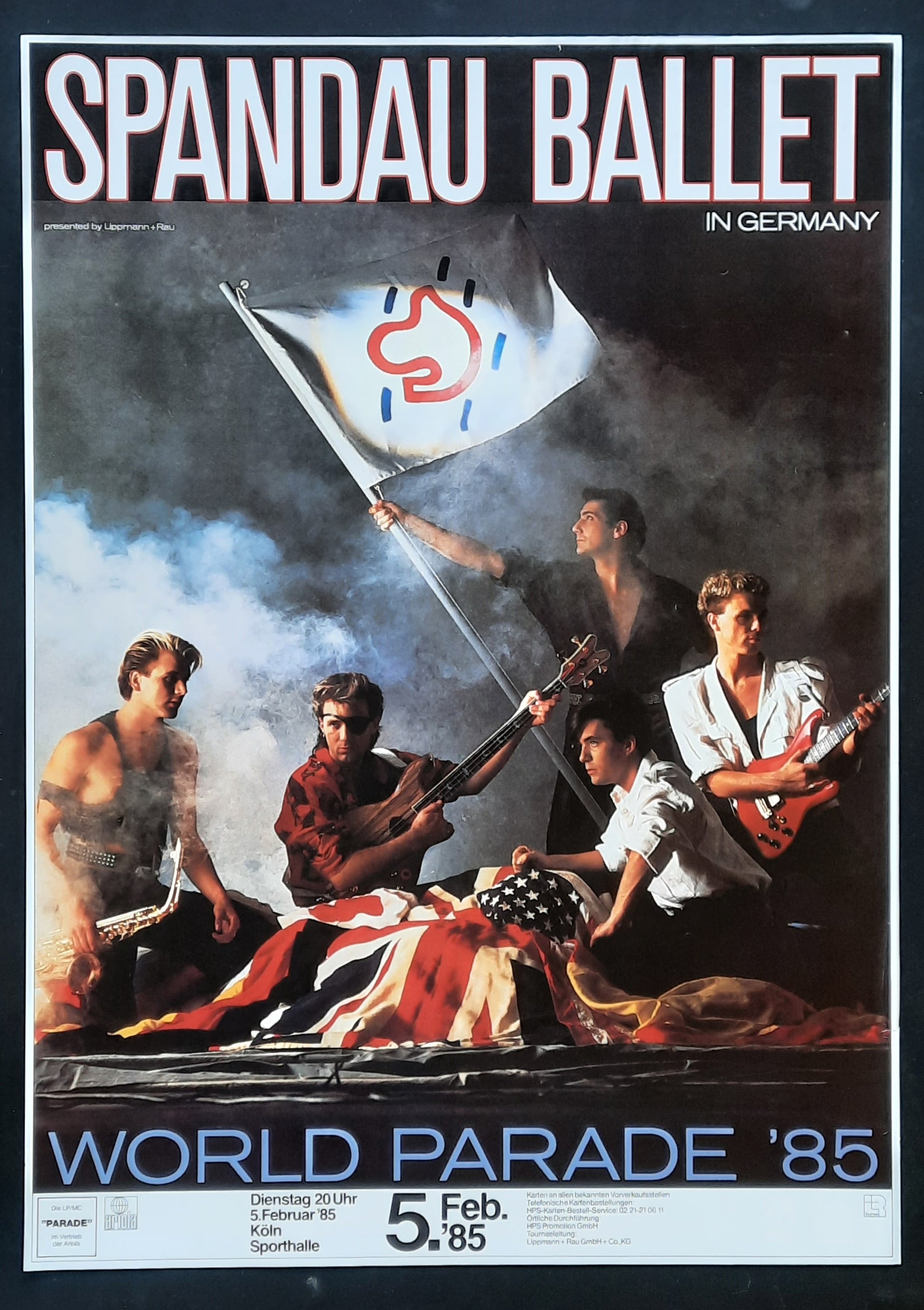 SPANDAU BALET Original Concert Poster February 5,  1985 Köln Germany ROLLED