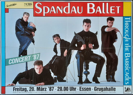 SPANDAU BALET Original Concert Poster March 20, 1987 Essen Germany 1