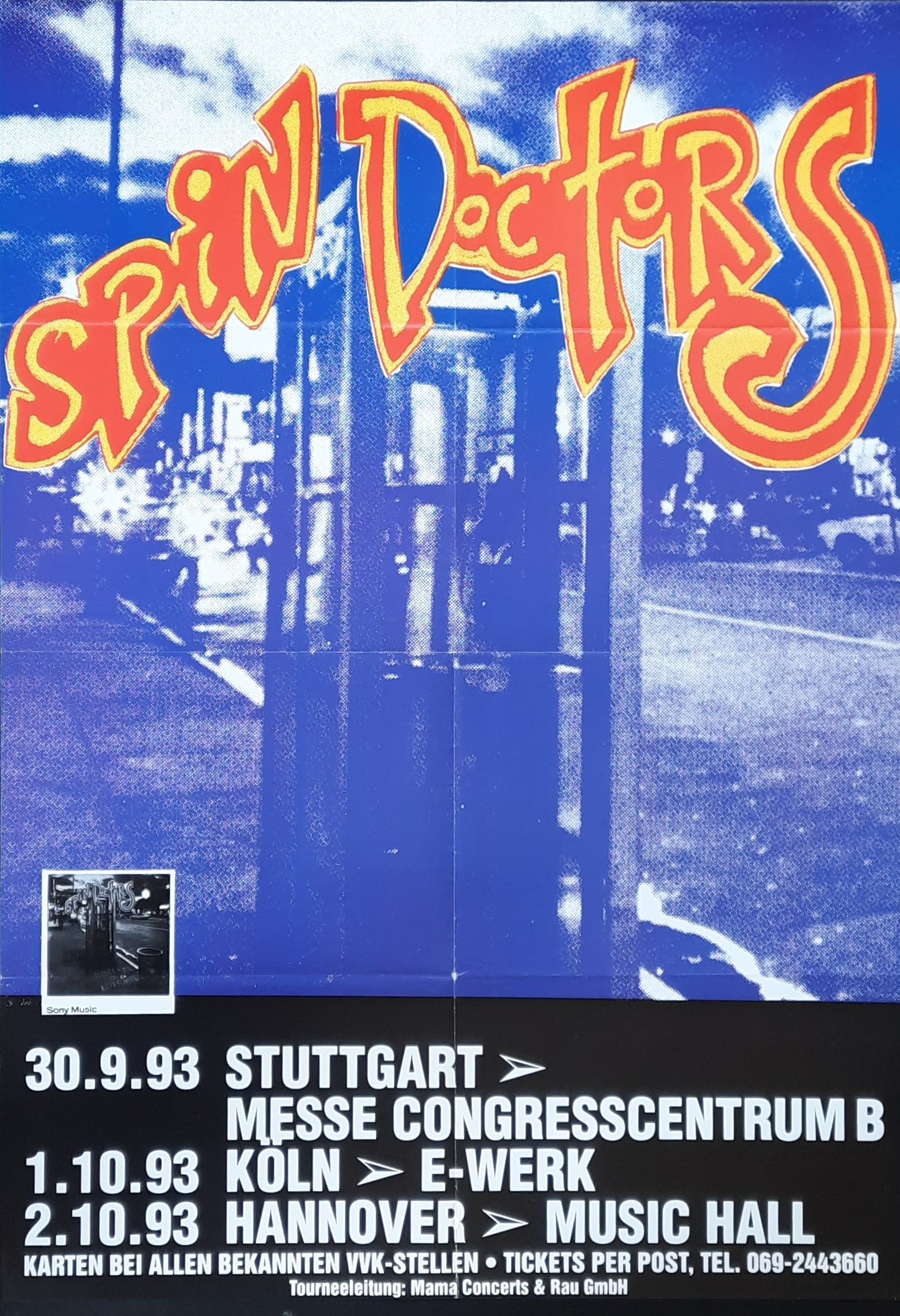 SPIN DOCTORS Original Concert Poster 1993 Germany 1
