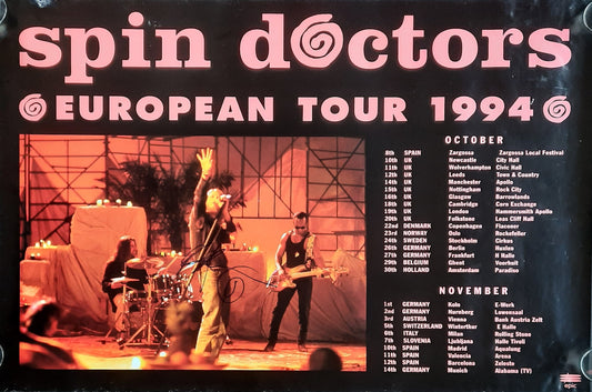 SPIN DOCTORS Original Concert Promotion Poster - 1994 "European Tour" SIGNED