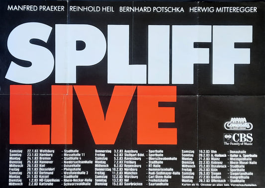 SPLIFF Original Concert Poster 1983 Tour Germany 1