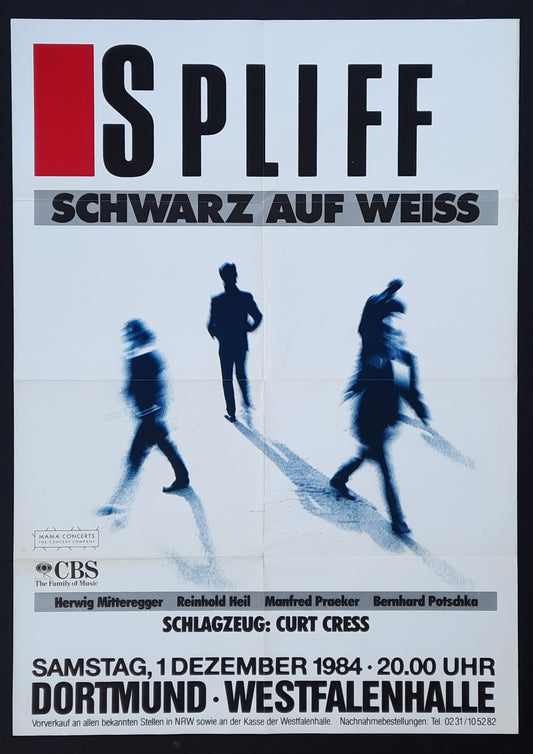 SPLIFF Original Concert Poster December 1, 1984 Dortmund Westfalenhalle 12