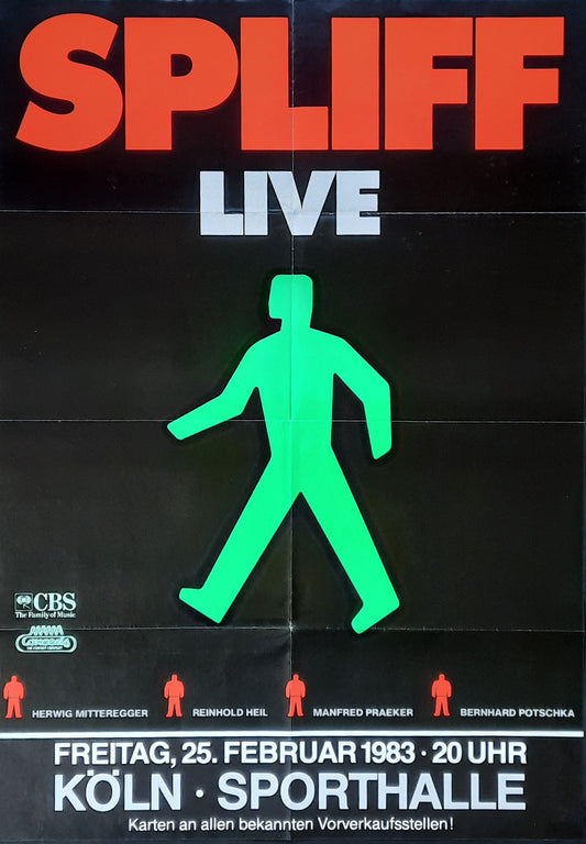SPLIFF Original Concert Poster February 25, 1983 Köln Germany 1