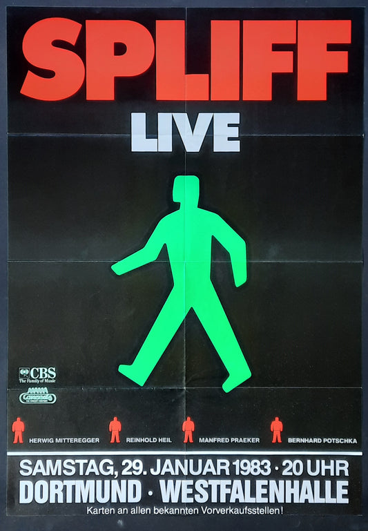 SPLIFF Original Concert Poster January 29, 1983 Dortmund Germany 1