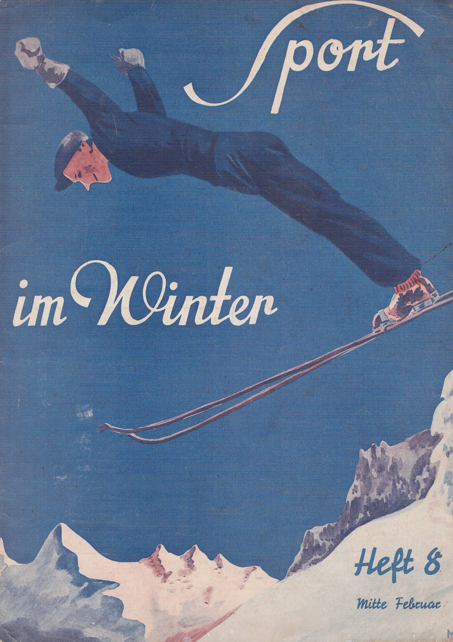 SPORT IM WINTER Original Cover Art February 1934 Austria