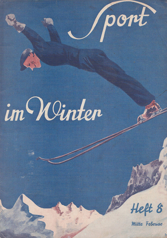 SPORT IM WINTER Original Cover Art February 1934 Austria