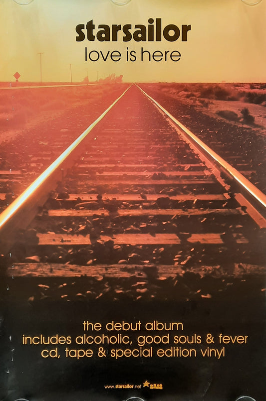 STARSAILOR Original Promotion Poster - 2001 Album "Love Is Here"
