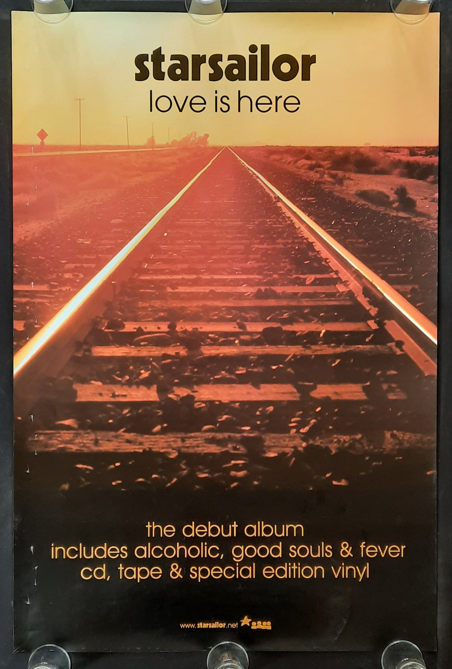 STARSAILOR Original Promotion Poster - 2001 Album "Love Is Here" 2
