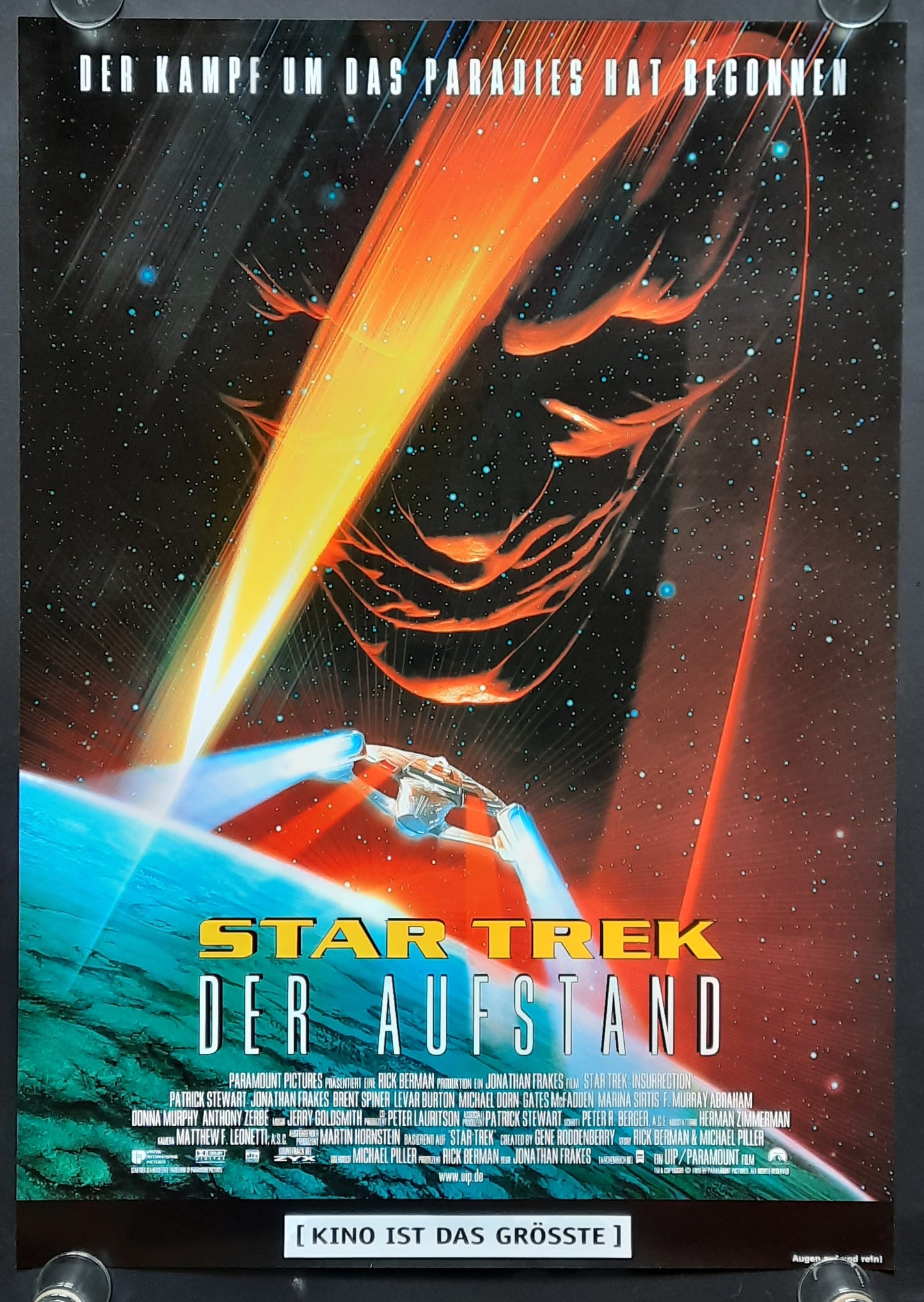 STAR TREK - INSURRECTION Original Movie Poster 1998 Stewart Frakes German 1-Sheet ROLLED