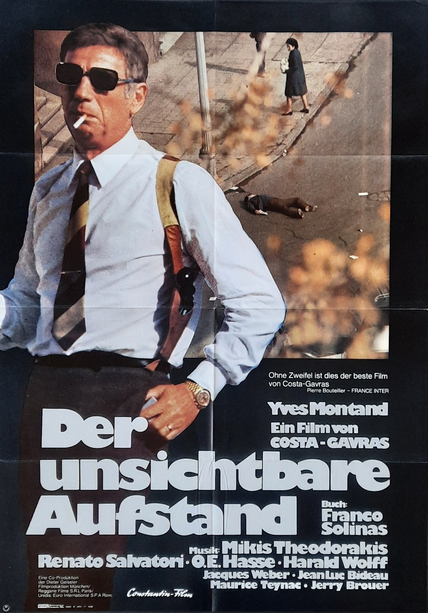 STATE OF SIEGE Original Movie Poster 1972 Costa Gavras Yves Montand German 1-Sheet Poster A