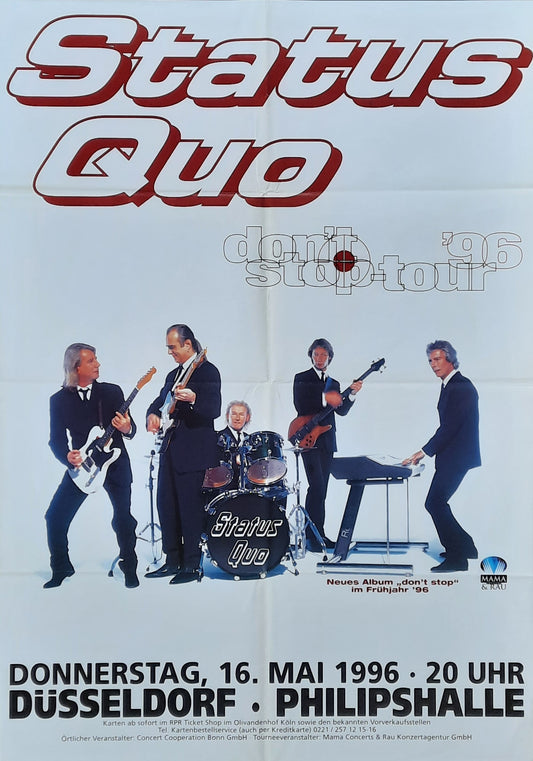 STATUS QUO Original Concert Poster May 16, 1996 Düsseldorf Germany 1