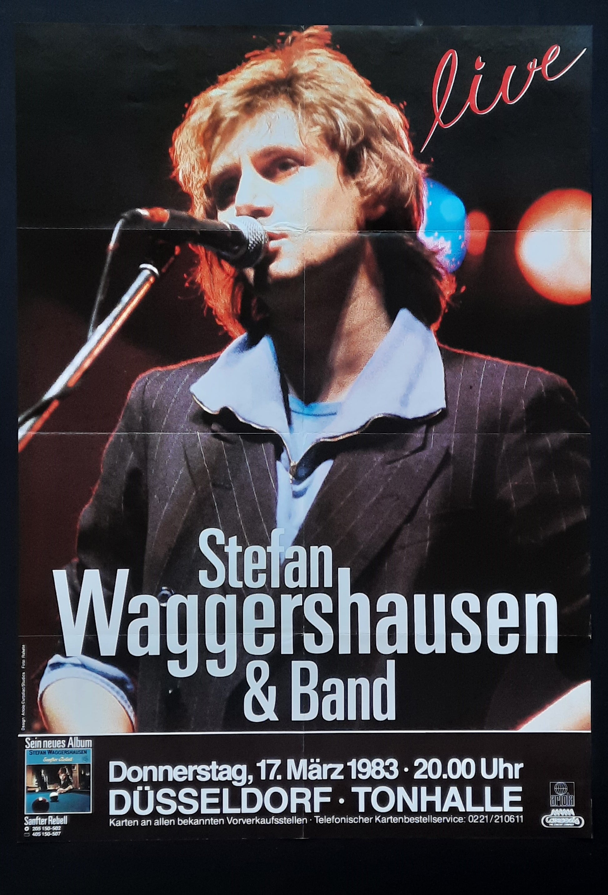 STEFAN WAGGERSHAUSEN Original Concert Poster March 17, 1983 Düsseldorf Germany 1