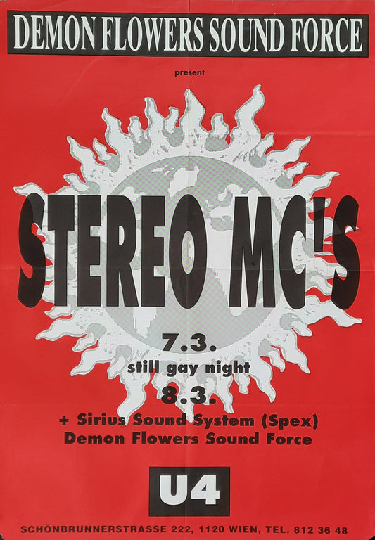 STEREO MC's Original Concert Poster March 3, 1990 Vienna Austria