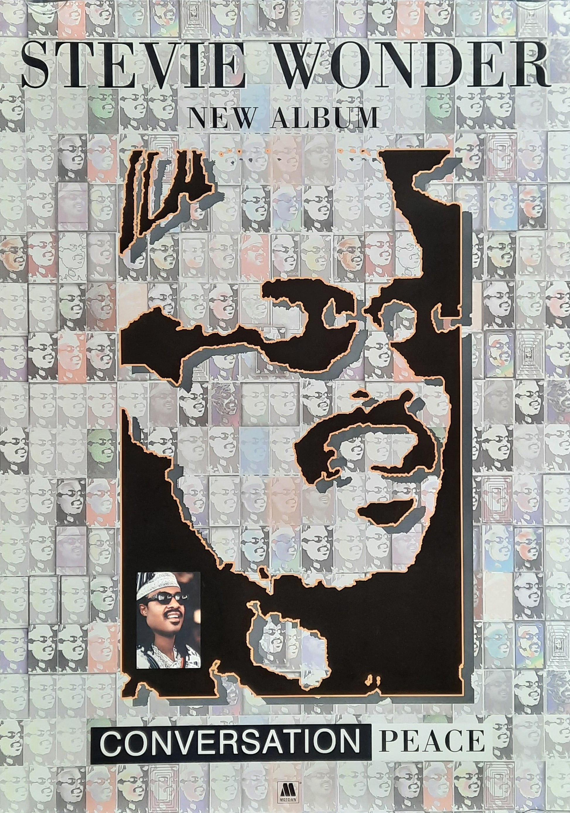 STEVIE WONDER Original Promotion Poster - 1995 Album "Conversation Piece"