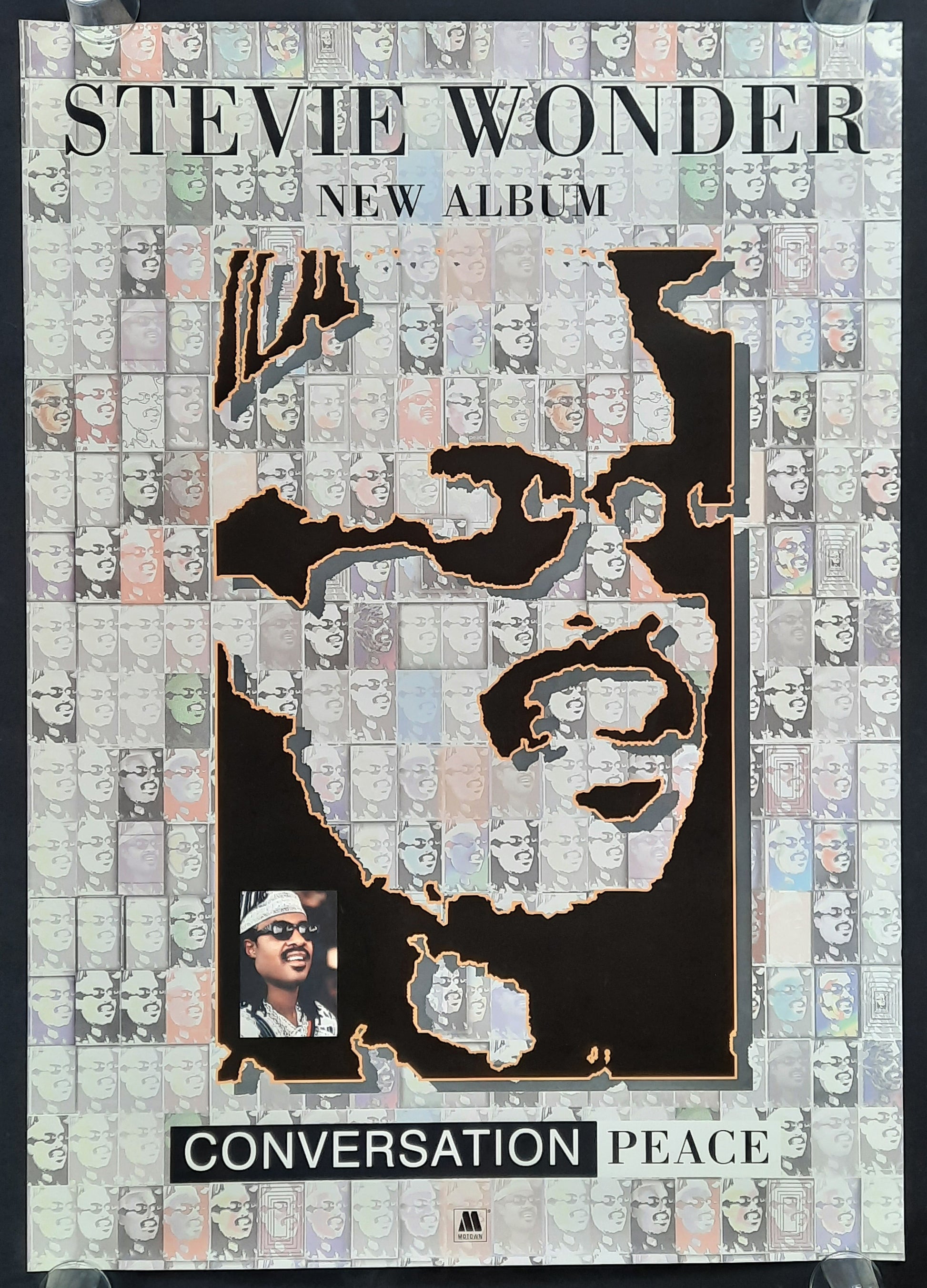 STEVIE WONDER Original Promotion Poster - 1995 Album "Conversation Piece"