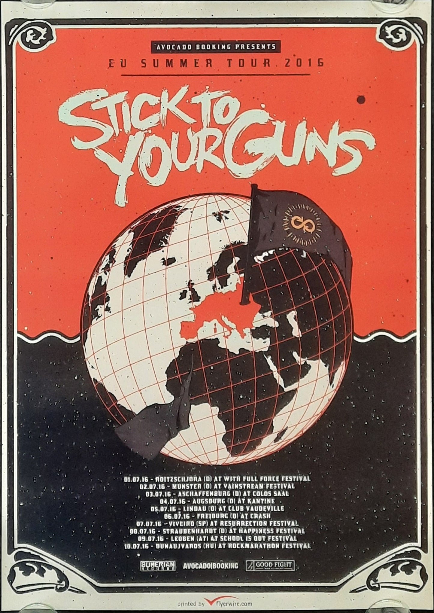 STICK TO YOUR GUNS Original Concert Poster 2016 European Tour 42x59d (22)