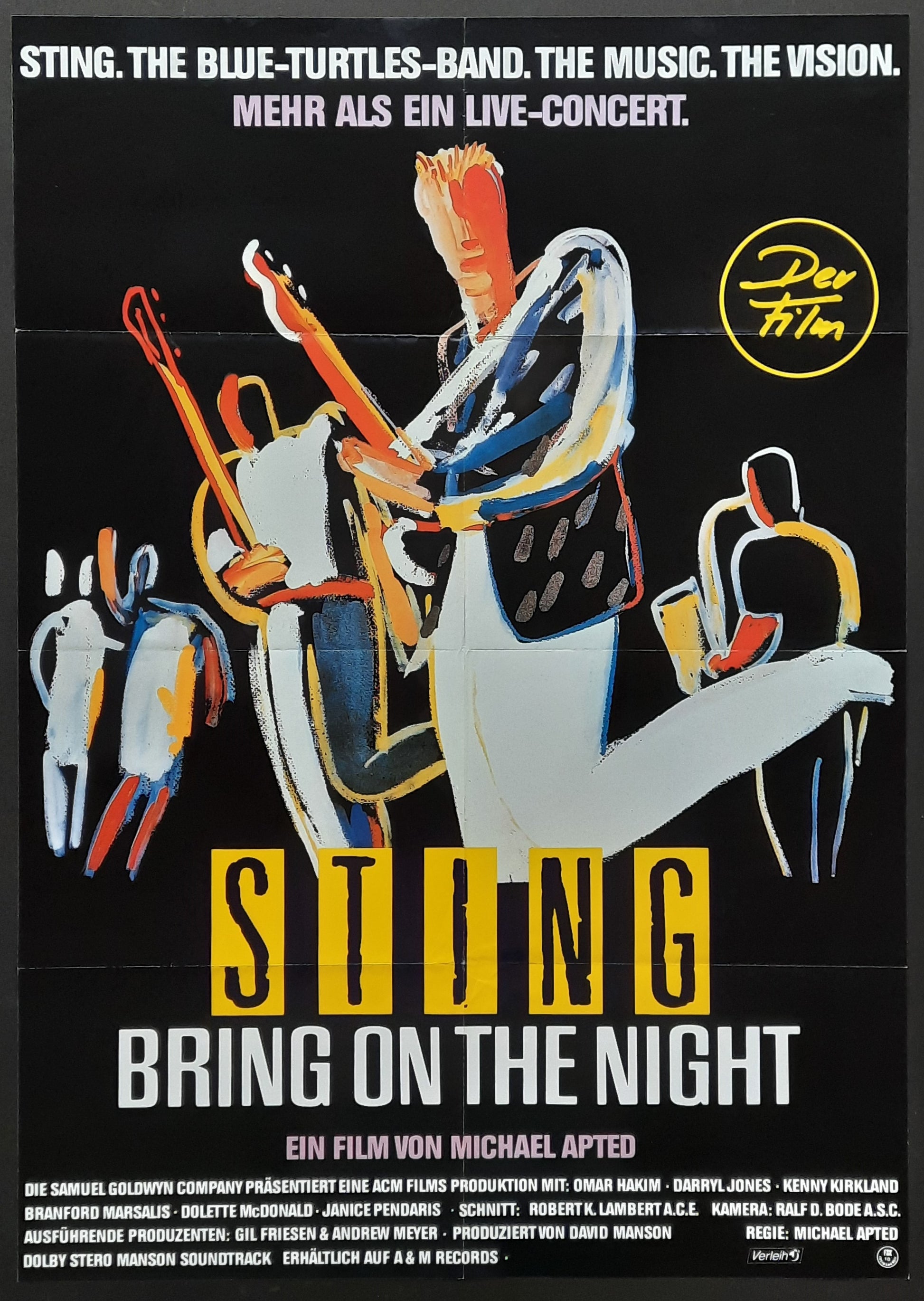 STING - BRING ON THE NIGHT Original Movie Poster 1985 Germany 1