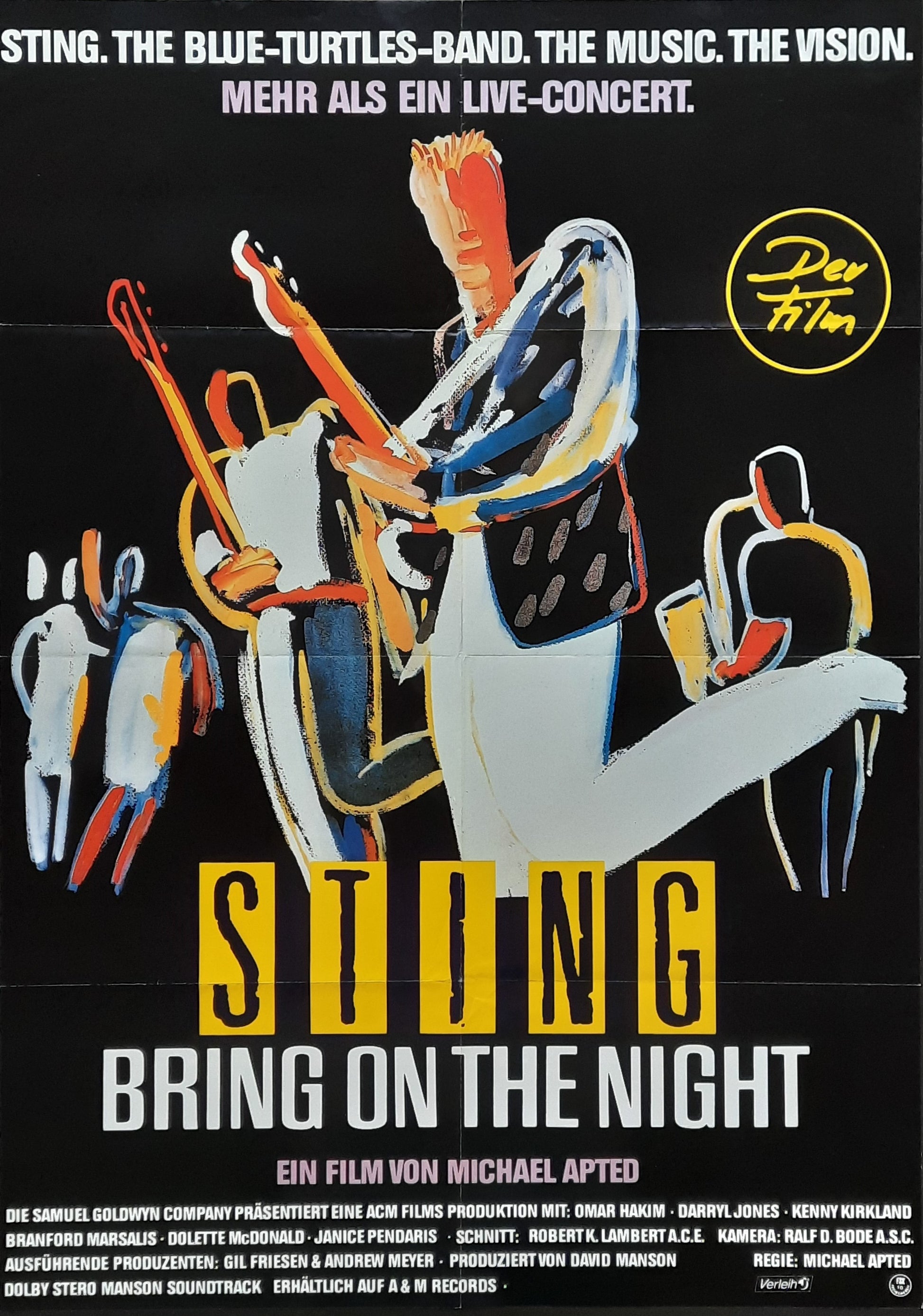 STING - BRING ON THE NIGHT Original Movie Poster 1985 Germany 1