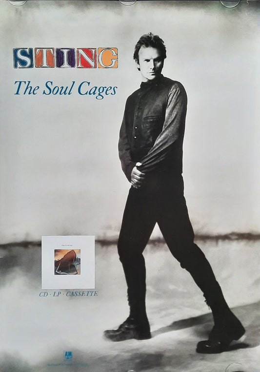 STING Original Promotion Poster - 1991 Album "Soul Cages"