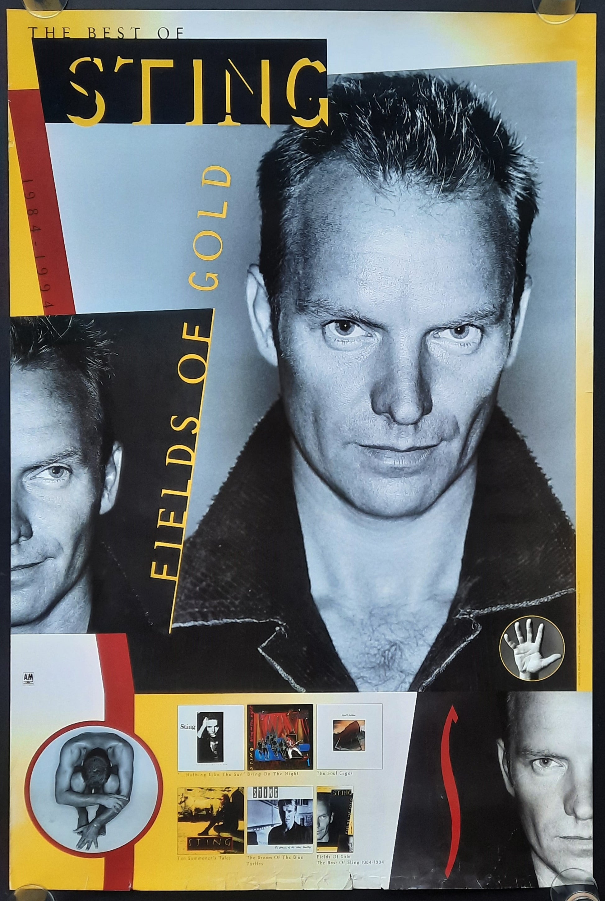 STING Original Promotion Poster - 1993 Album "Fields of Gold" 2