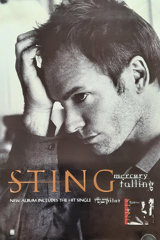 STING Original Promotion Poster - 1996 Album "Mercury Falling"