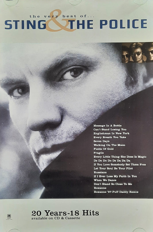 STING & POLICE Original Promotion Poster - 1997 Album "The Very Best Of"