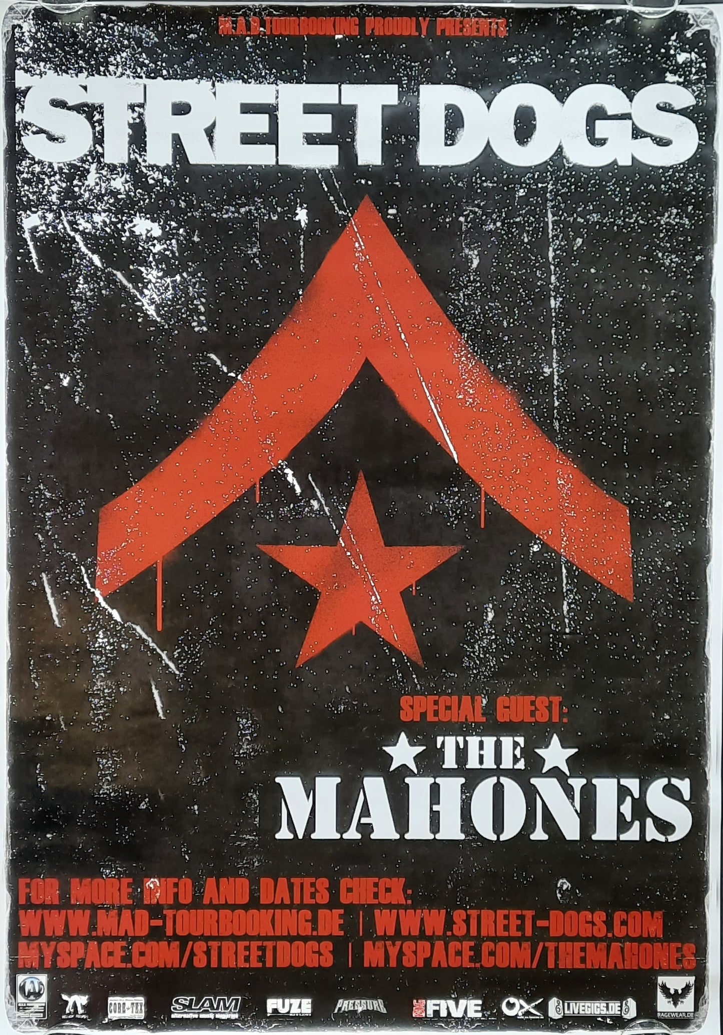 STREET DOGS Original Concert Poster 2011 Tour 1