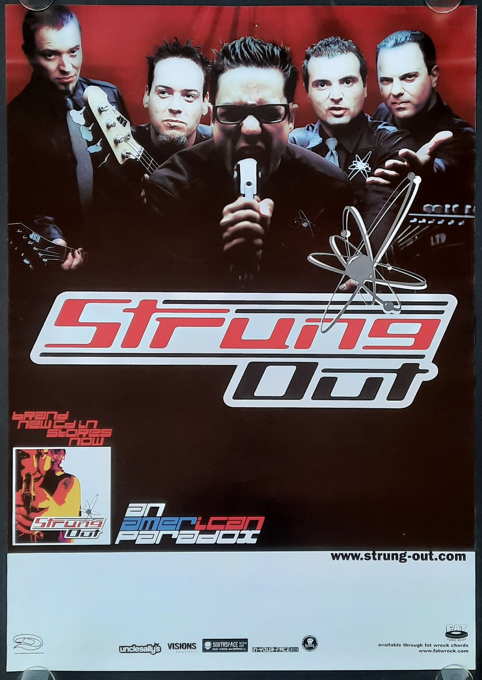 STRUNG OUT Original Concert Poster 2002 European Tour