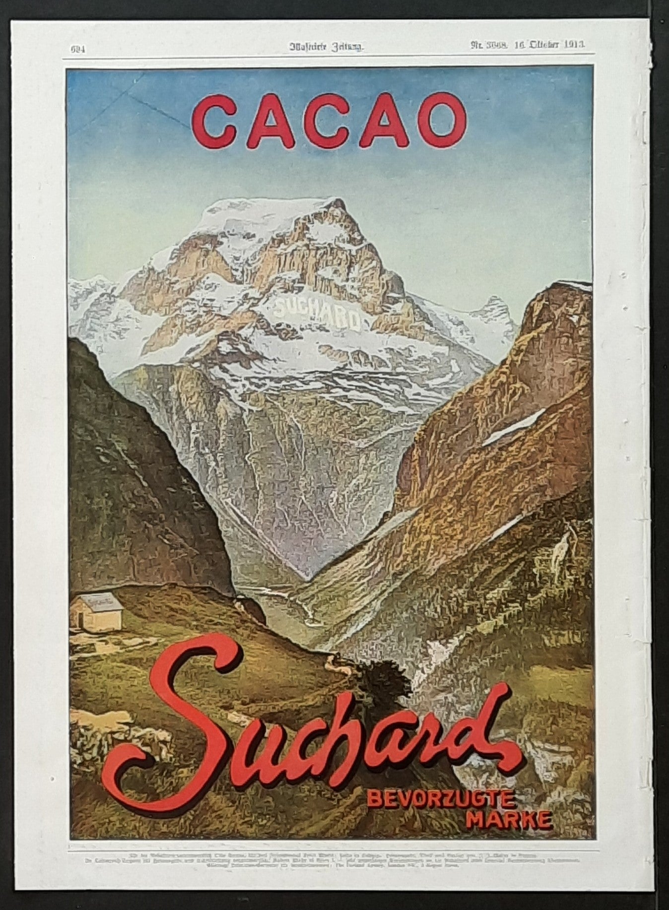 SUCHARD - CACAO original german newspaper advertisement for cocoa, ca. 1915 2