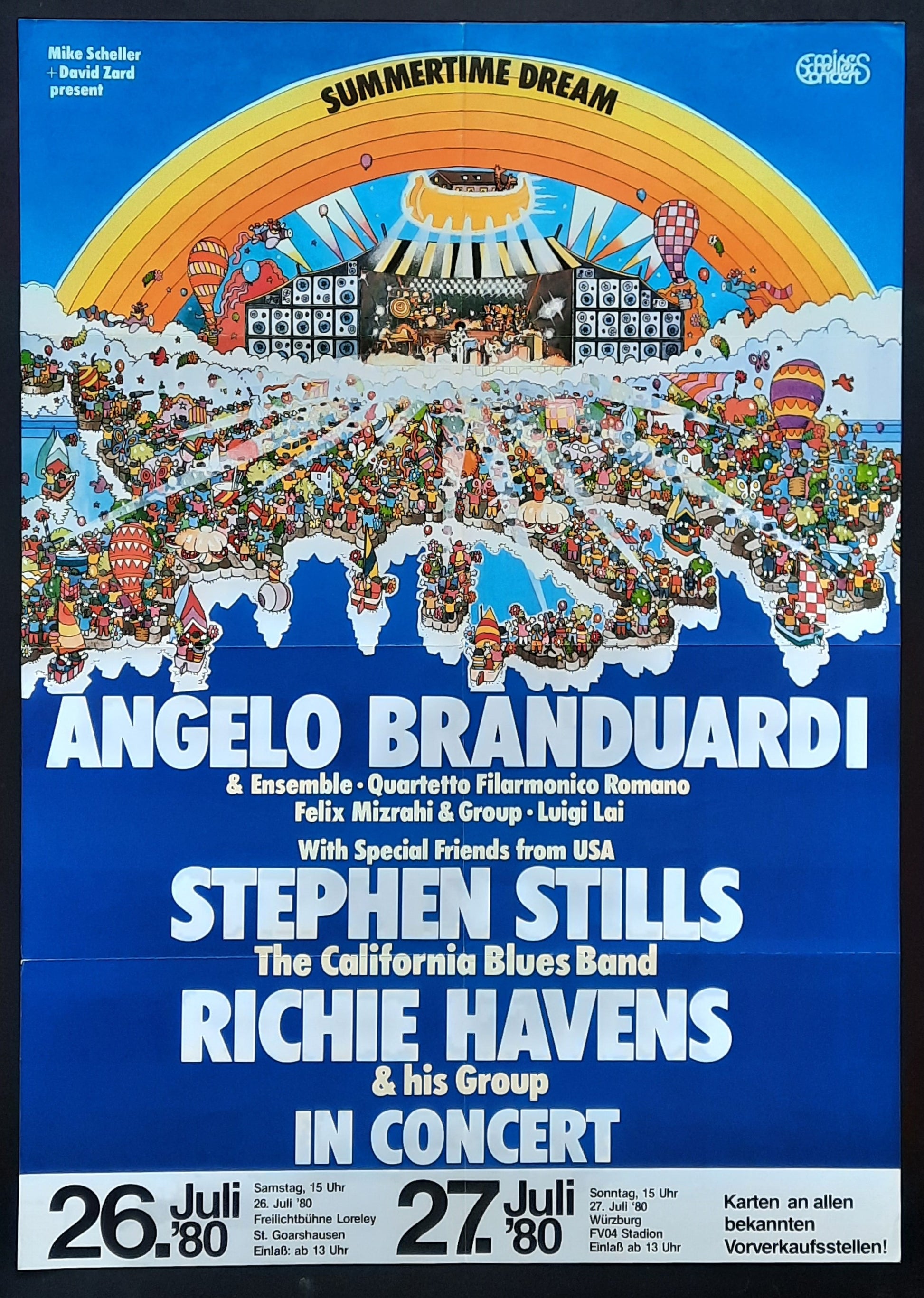 SUMMERTIME DREAM FESTIVAL Original Concert Poster 1980 Germany