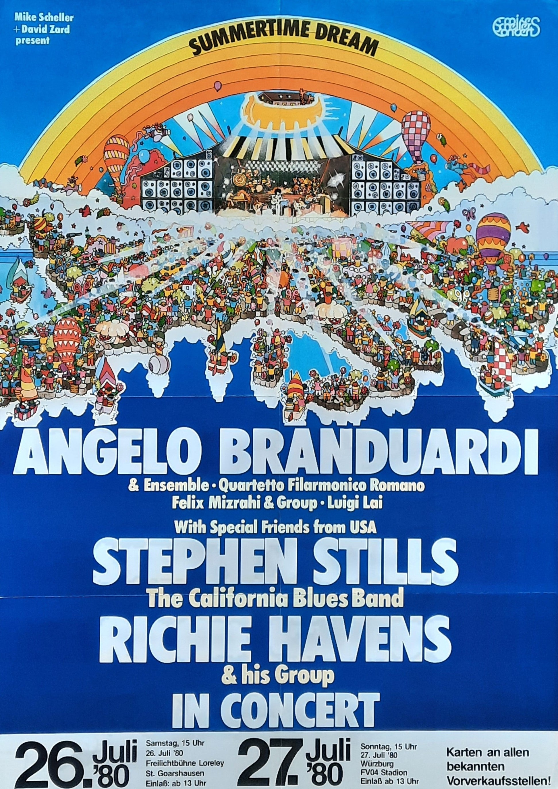 SUMMERTIME DREAM FESTIVAL Original Concert Poster 1980 Germany 1