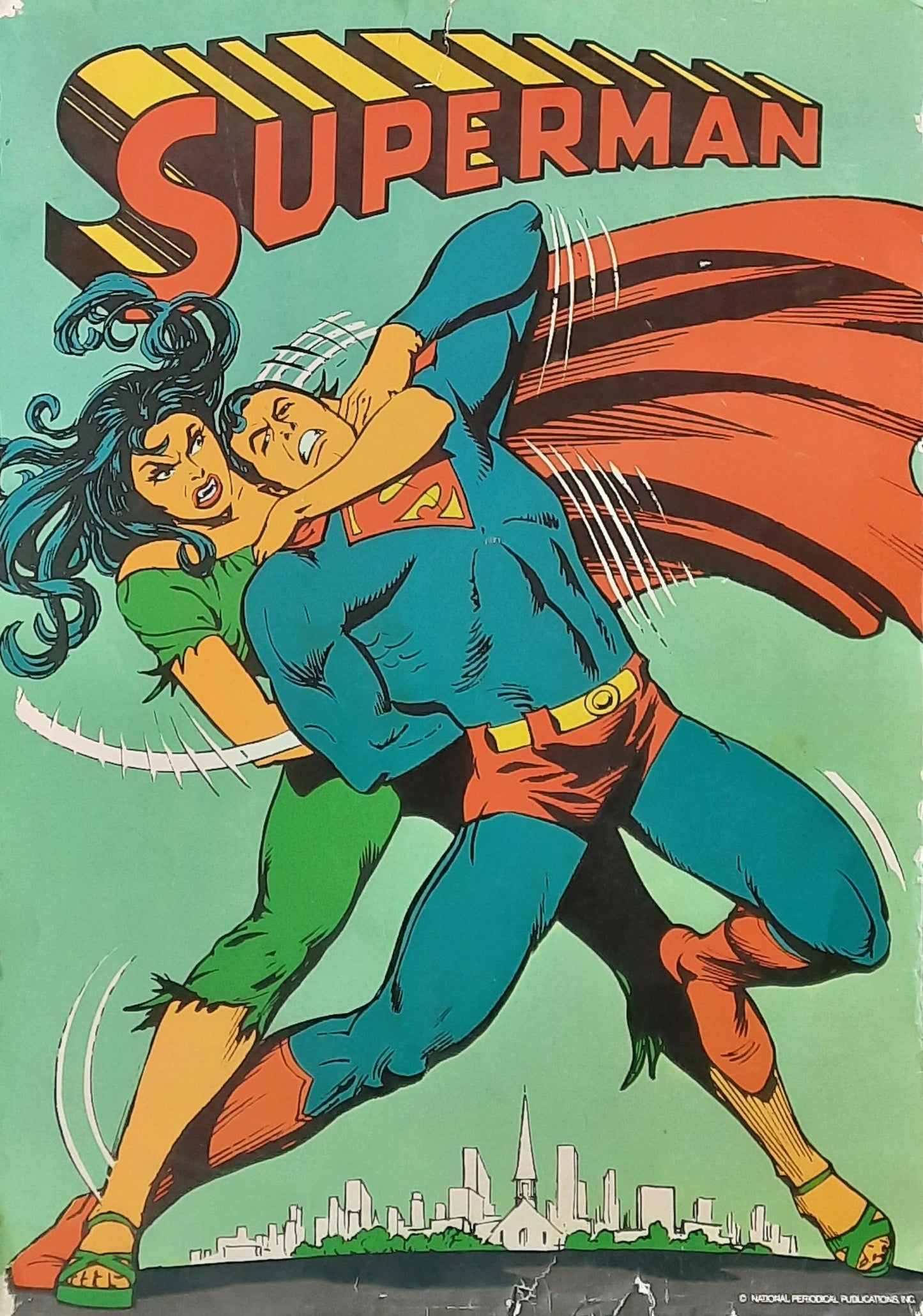 SUPERMAN vs MONSTER LOIS LANE 1976 Original Promotion Poster- Ehapa Germany