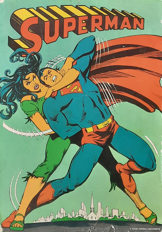 SUPERMAN vs MONSTER LOIS LANE 1976 Original Promotion Poster- Ehapa Germany