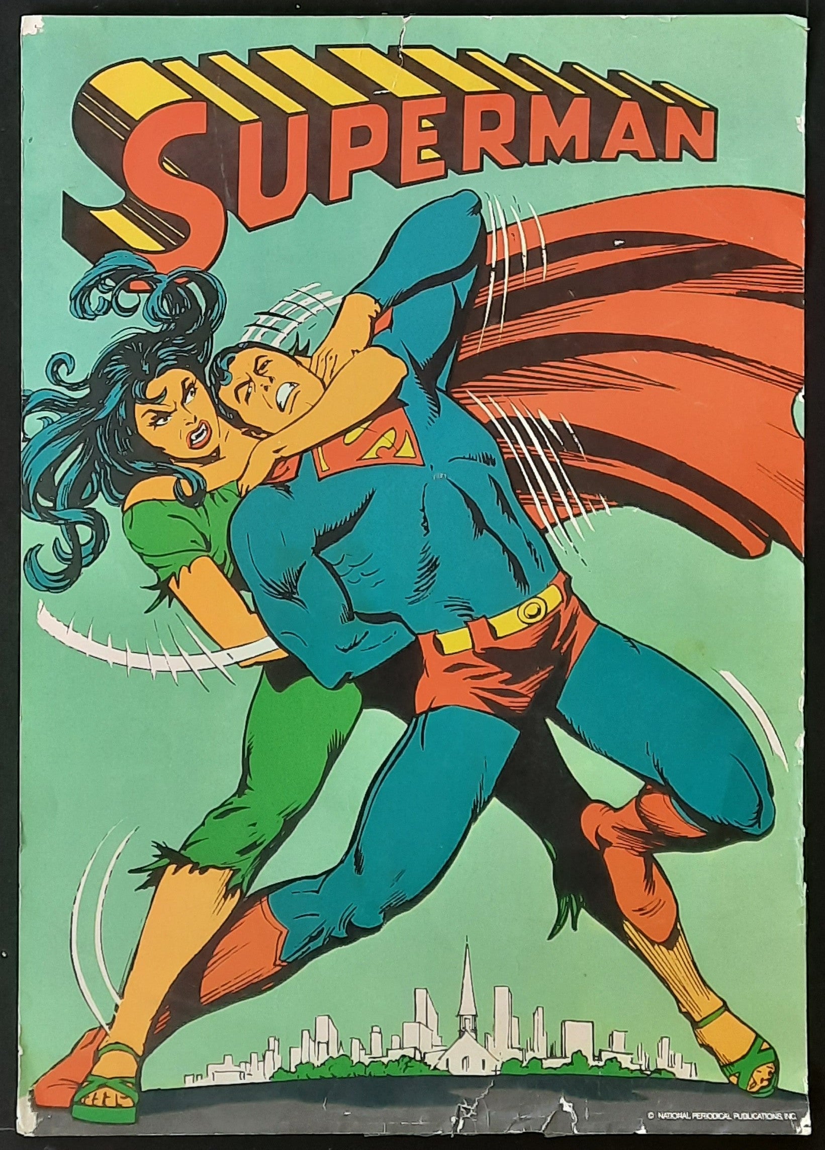 SUPERMAN vs MONSTER LOIS LANE 1976 Original Promotion Poster- Ehapa Germany