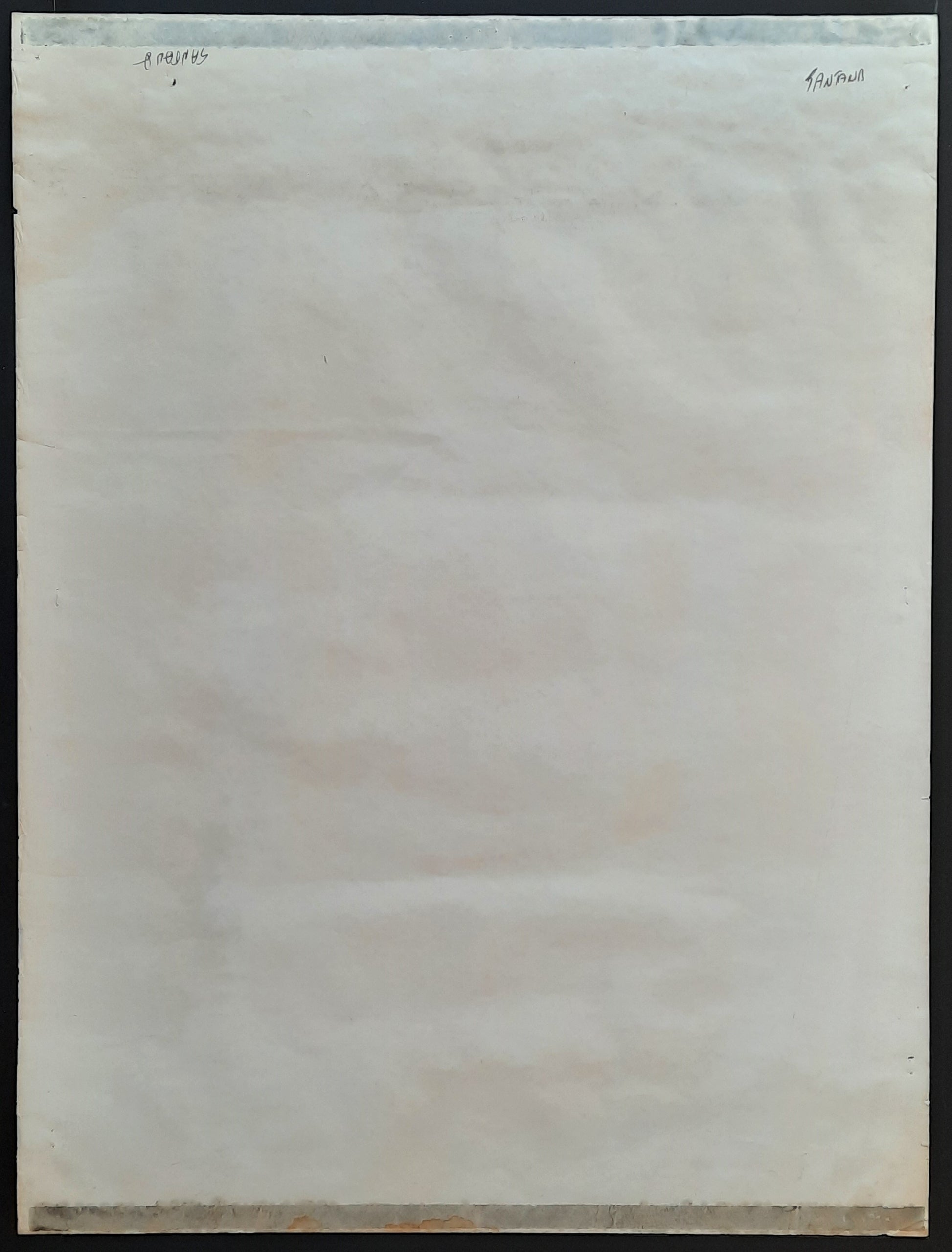 Santana 1969 Vintage Poster Conklin verso