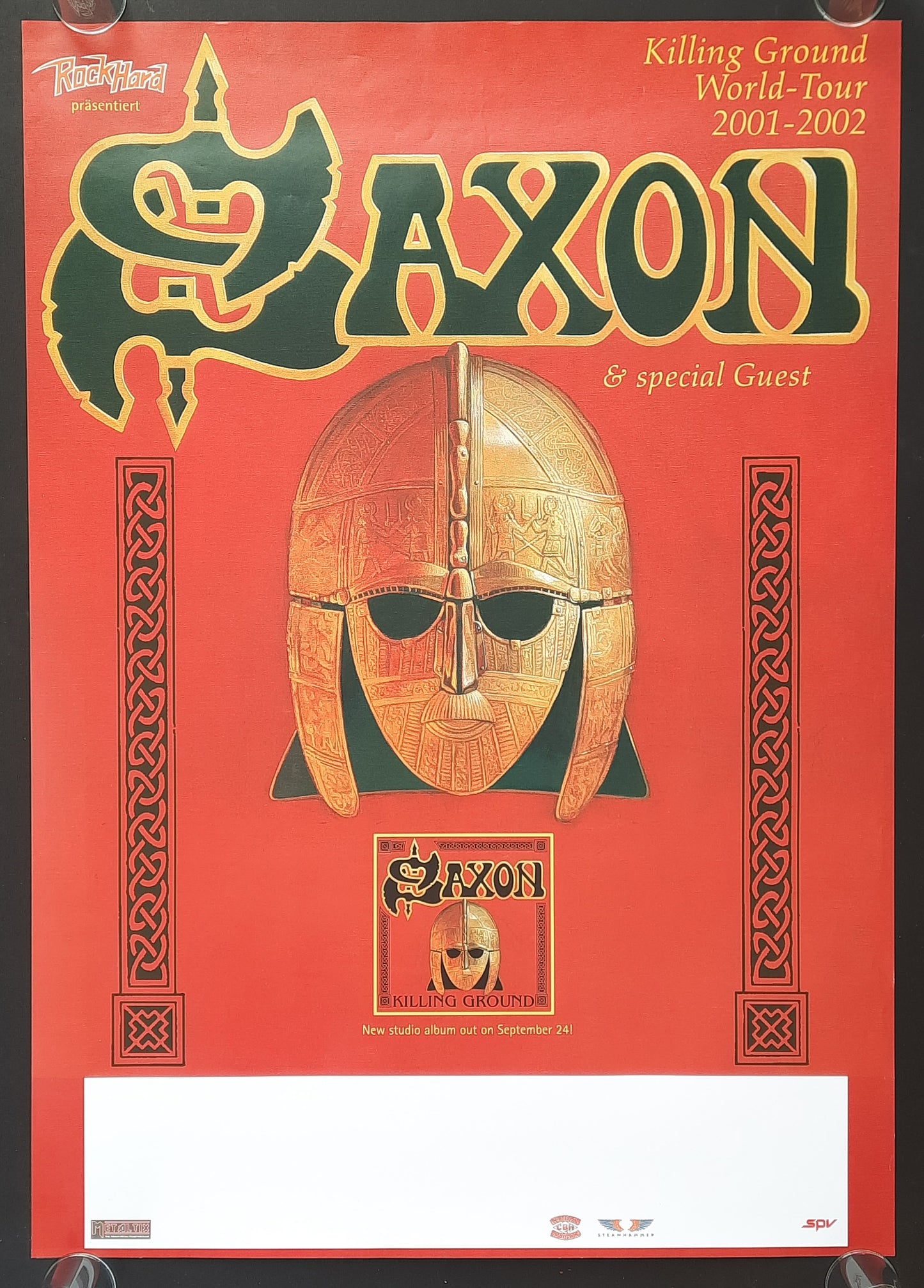 SAXON 2001 Concert Poster (blank) Germany 1st Print