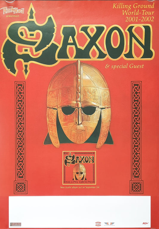 SAXON 2001 Concert Poster (blank) Germany 1st Print