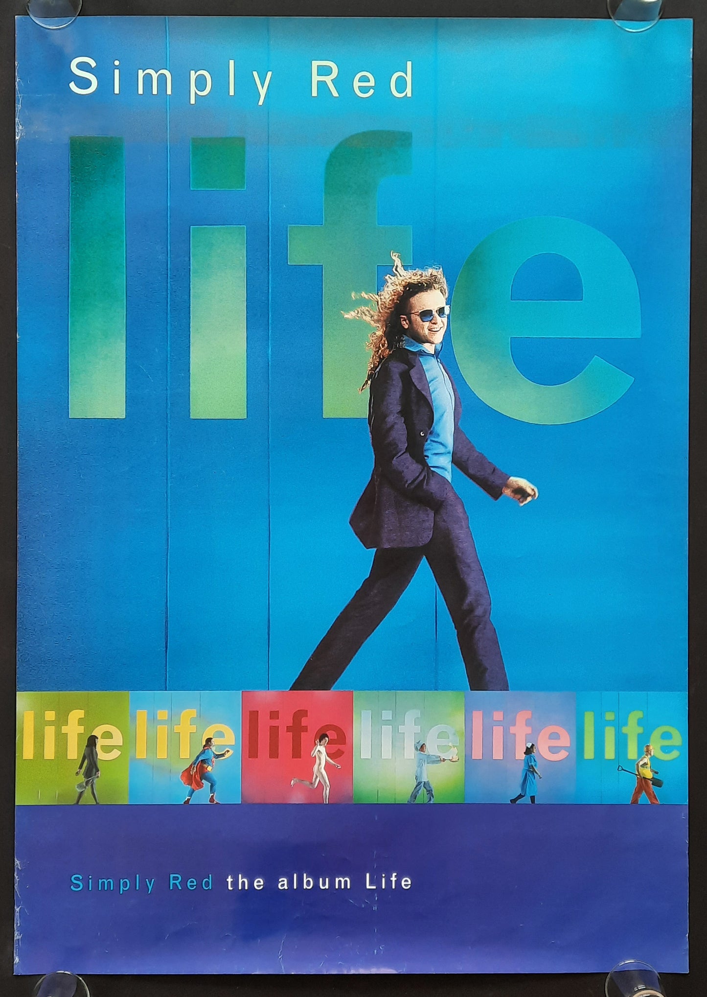 SIMPLY RED 1995 Promotion Poster Album "Life" 1st print