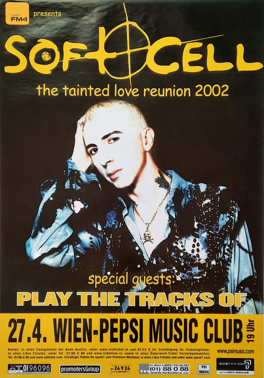 SOFT CELL 2002 Concert Poster Apr 27th Vienna Austria 1st print