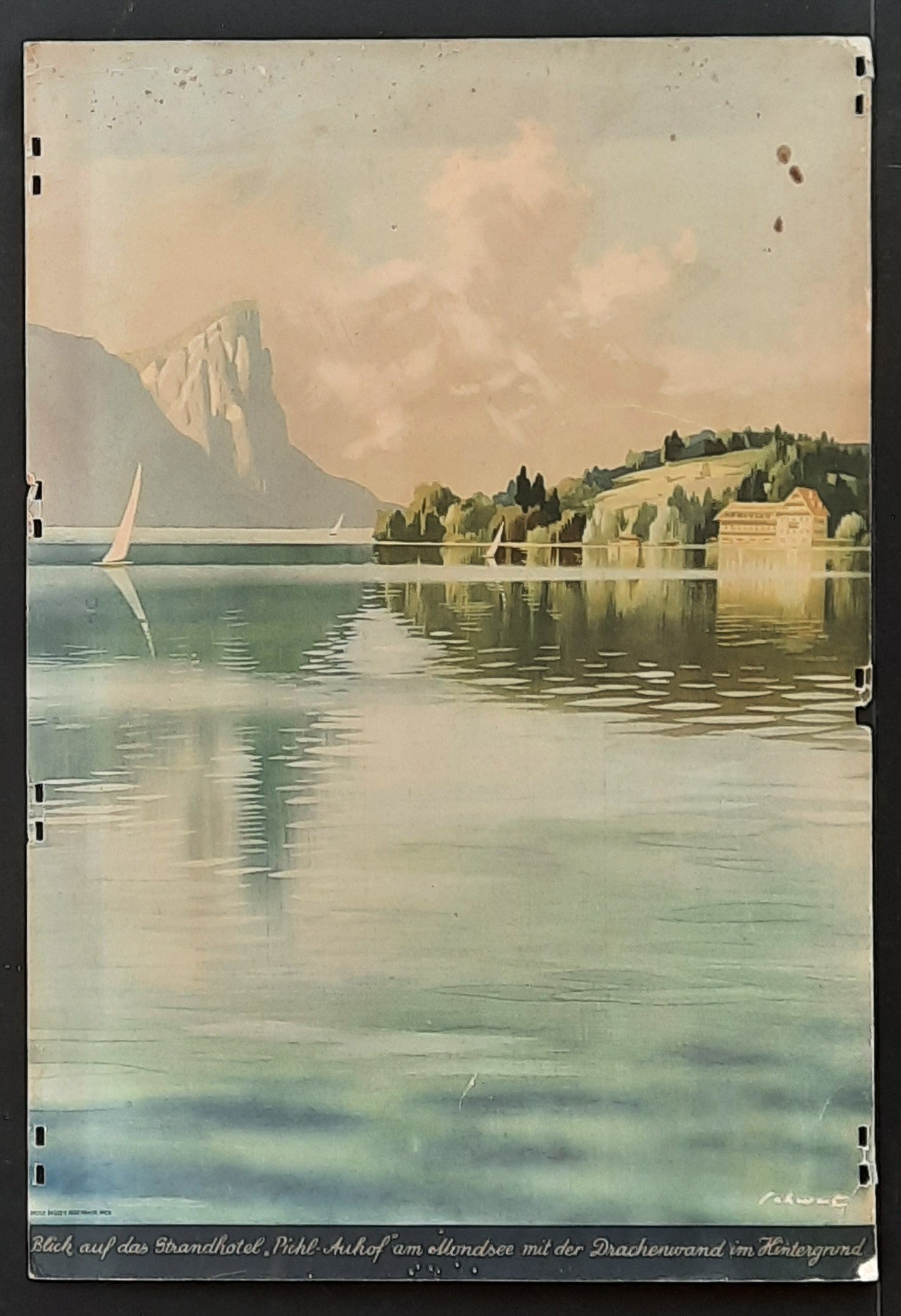 TYROL AUSTRIA Stubaier Alpen / Mondsee "Hotel Pichl Auhof" 1935 Austrian advertisement 12 x 18 inch