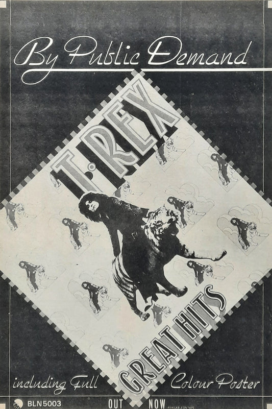 T. REX Original Poster/Press Ad - 1973 Album "Great Hits"